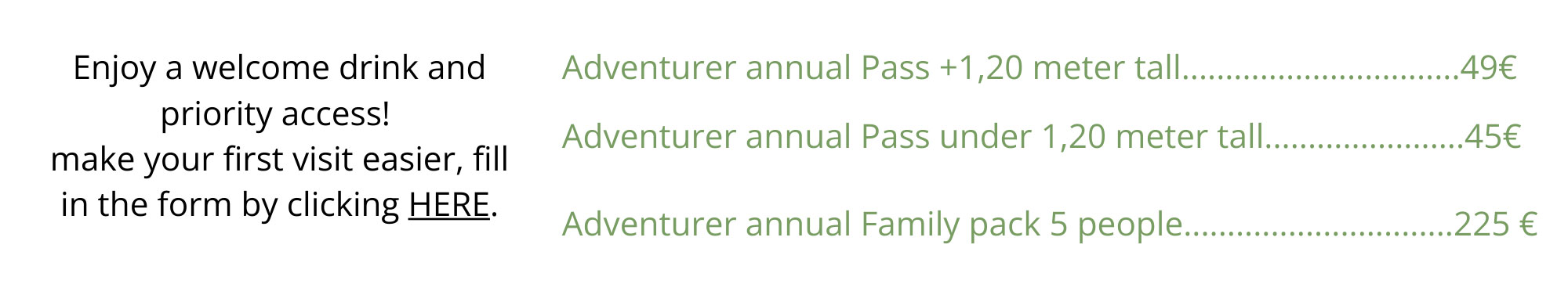 Tarifs anglais abonnements 2026
